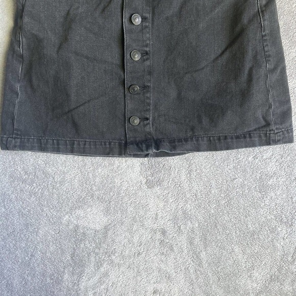 American Eagle Skirt Womens 4 Black Denim Biker Punkcore Festival Beach Preppy - Picture 4 of 13